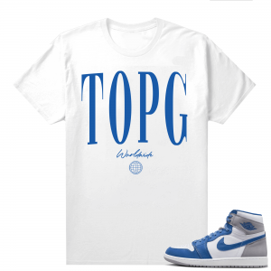 Jordan 1 True Blue shirts  White Top G Worldwide