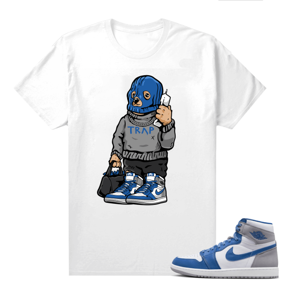 Jordan 1 True Blue shirts  White Trap Bear