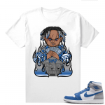 Jordan 1 True Blue shirts  White Trap Chucky