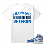 Jordan 1 True Blue shirts  White Trapstar Veteran