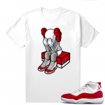 Jordan 11 Cherry shirts  White AJ11 Toy