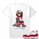 Jordan 11 Cherry shirts  White Baller Bear by Rare Air