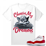 Jordan 11 Cherry shirts  White Chasin My Dreams