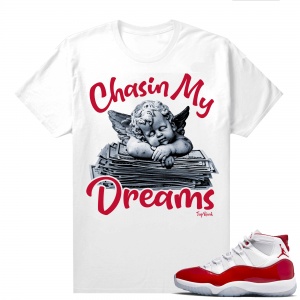 Jordan 11 Cherry shirts  White Chasin My Dreams