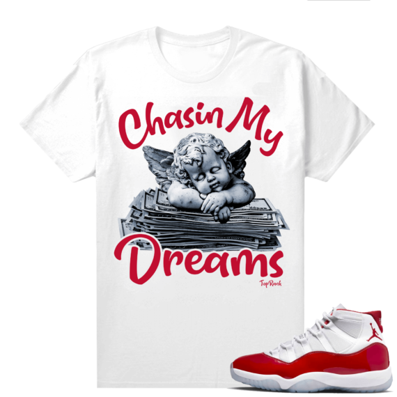 Jordan 11 Cherry shirts  White Chasin My Dreams