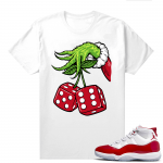 Jordan 11 Cherry shirts  White Cherry Dice