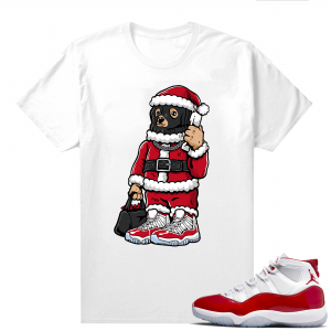 Jordan 11 Cherry shirts  White Christmas Heist Bear