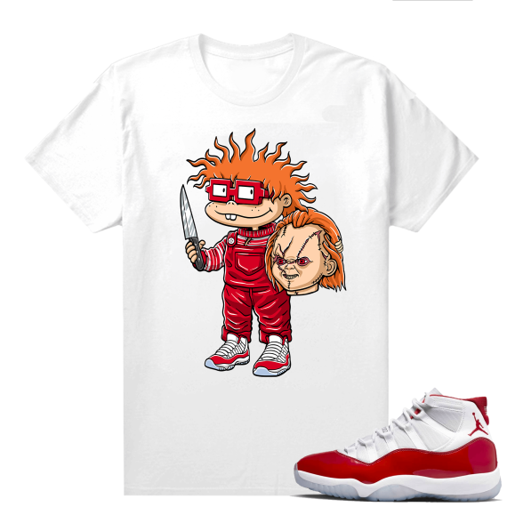 Jordan 11 Cherry shirts  White Chucky Halloween