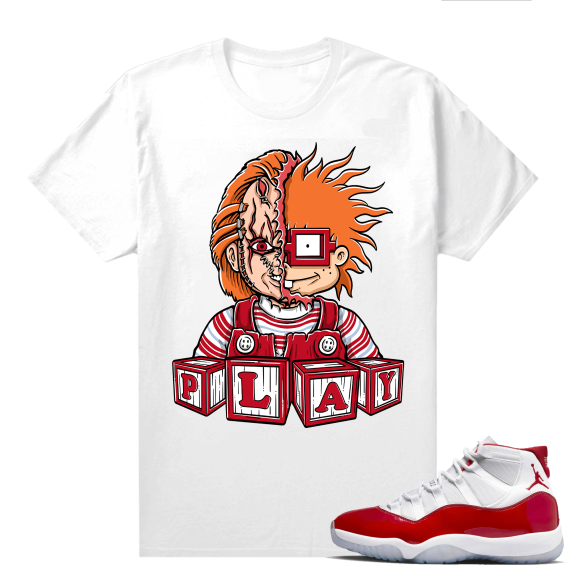 Jordan 11 Cherry shirts  White Chucky Play