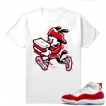 Jordan 11 Cherry shirts  White Double Up