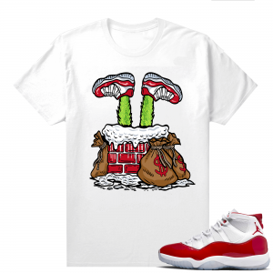 Jordan 11 Cherry shirts  White Grinch Heist