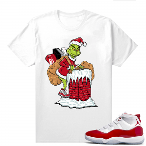 Jordan 11 Cherry shirts  White Grinch Steals Christmas