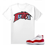 Jordan 11 Cherry shirts  White Hustle