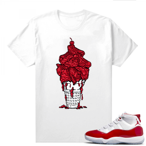 Jordan 11 Cherry shirts  White Ice Cream Jays