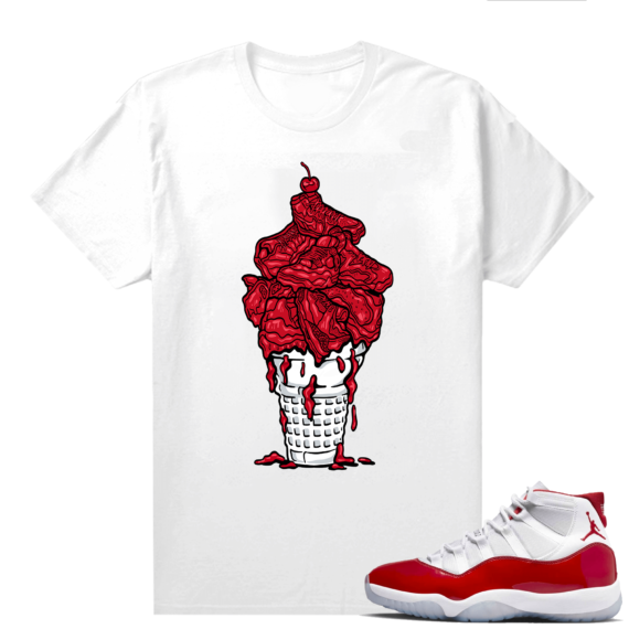 Jordan 11 Cherry shirts  White Ice Cream Jays