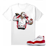 Jordan 11 Cherry shirts  White Jason Cop