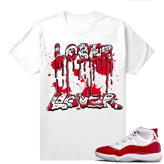 Jordan 11 Cherry shirts  White Loser Lover