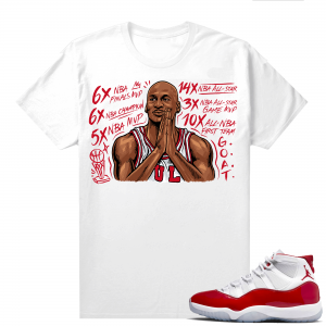 Jordan 11 Cherry shirts  White MJ Accolades