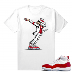 Jordan 11 Cherry shirts  White MJ Dab