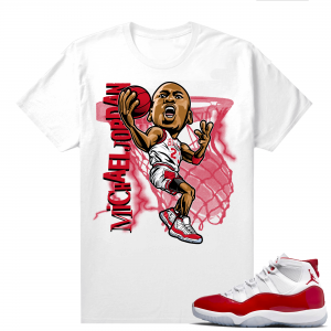 Jordan 11 Cherry shirts  White MJ Showtime