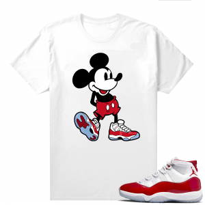 Jordan 11 Cherry shirts  White Mickey Sneakerhead