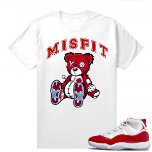 Jordan 11 Cherry shirts  White Misfit Bear