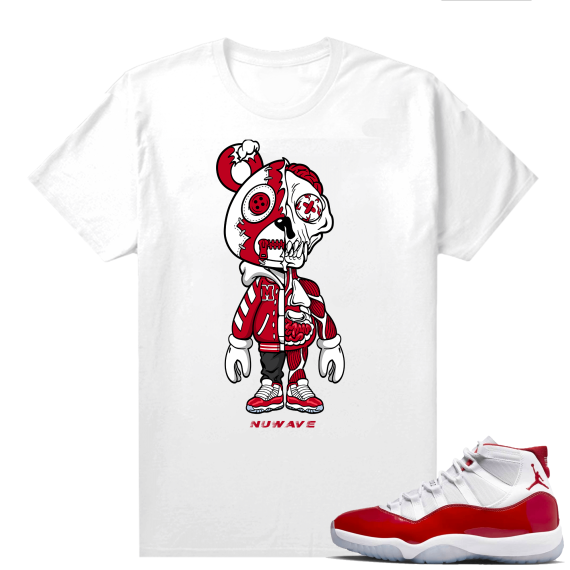 Jordan 11 Cherry shirts  White Nuwave Bear Anatomy