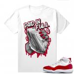 Jordan 11 Cherry shirts  White Paid In Full