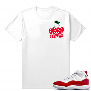 Jordan 11 Cherry shirts  White Pocket Cherry Dice