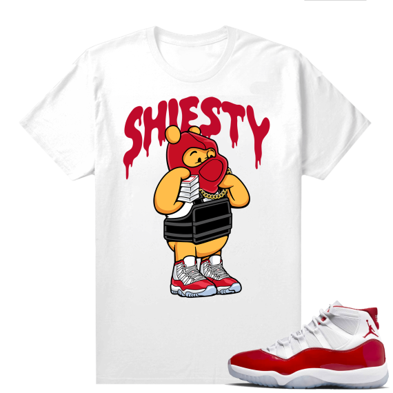 Jordan 11 Cherry shirts  White Pooh Shiesty Matching T-Shirt