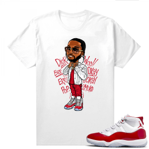 Jordan 11 Cherry shirts  White Pop Smoke Toon