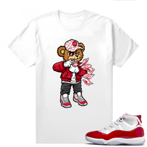 Jordan 11 Cherry shirts  White Rich Bear