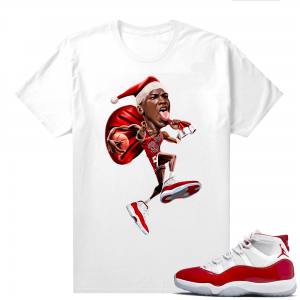 Jordan 11 Cherry shirts  White Santa MJ