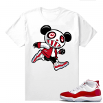 Jordan 11 Cherry shirts  White Sneaker Panda