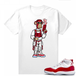 Jordan 11 Cherry shirts  White Sneakerhead Bored Ape V4