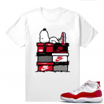 Jordan 11 Cherry shirts  White Sneakerhead Snoopy