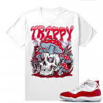 Jordan 11 Cherry shirts  White Trippy