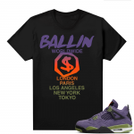 Jordan 4 Canyon Purple Matching Shirts Ballin Worldwide