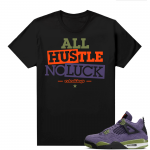 Jordan 4 Canyon Purple Matching Shirts Black All Hustle