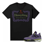 Jordan 4 Canyon Purple Matching Shirts Black Hennything