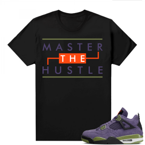 Jordan 4 Canyon Purple Matching Shirts Black Master the Hustle