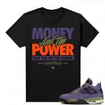 Jordan 4 Canyon Purple Matching Shirts Black Money Power Women