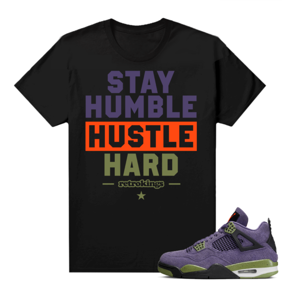 Jordan 4 Canyon Purple Matching Shirts Black Stay Humble