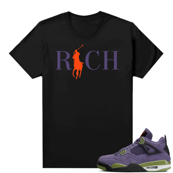 Jordan 4 Canyon Purple Matching Shirts Country Club Rich