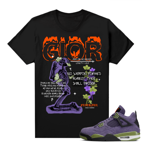 Jordan 4 Canyon Purple Matching Shirts Gior Protect Mind Body and Soul