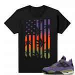 Jordan 4 Canyon Purple Matching Shirts Kush Flag