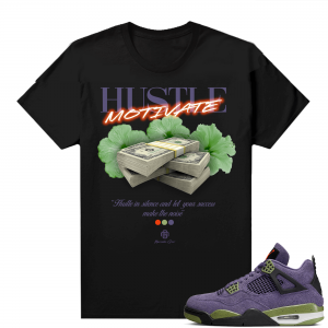 Jordan 4 Canyon Purple Matching Shirts Marcello Gior Hustle Motivate