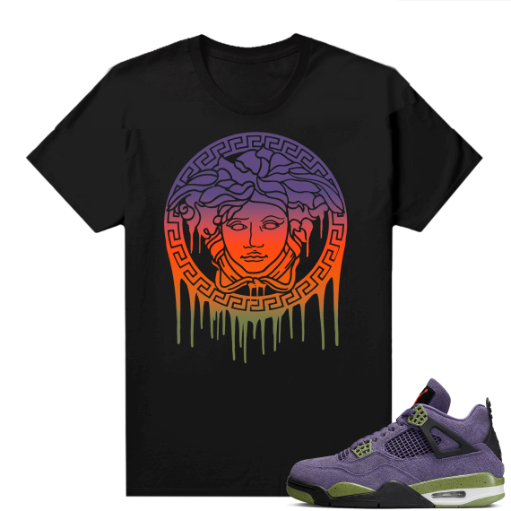 Jordan 4 Canyon Purple Matching Shirts Medusa Drip