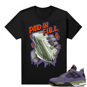 Jordan 4 Canyon Purple Matching Shirts Paid In Full