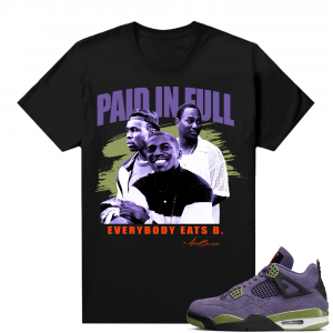 Jordan 4 Canyon Purple Matching Shirts Paid In Full Movie